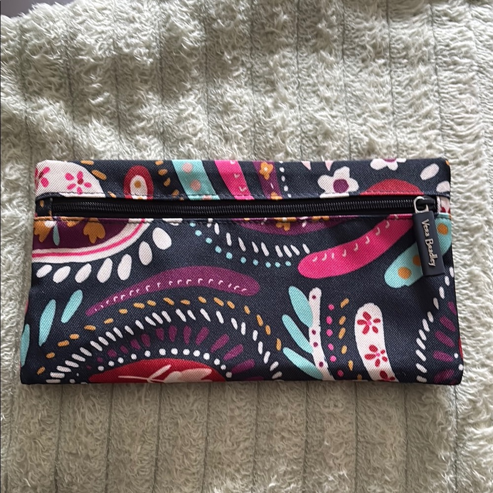 Vera Bradley paisley lighten up pencil pouch or makeup bag